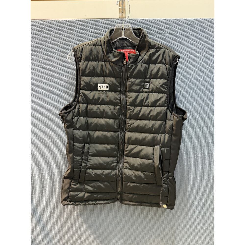 Heating Clothes Adjustable Vest Jacket Men Sz XL Black Pre-Owned‎